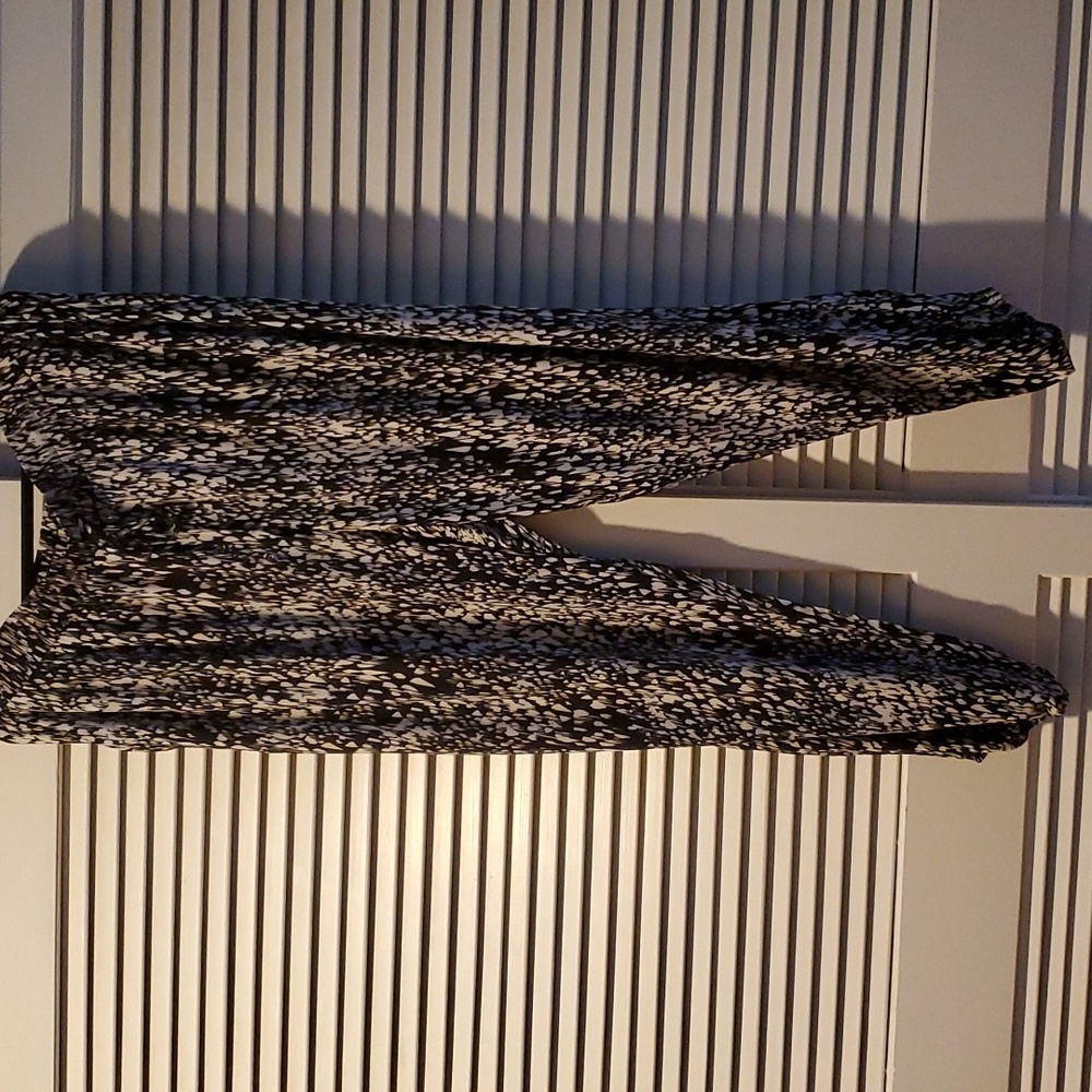 Faded Glory Boho Black & White Printed Pants Size 2X
